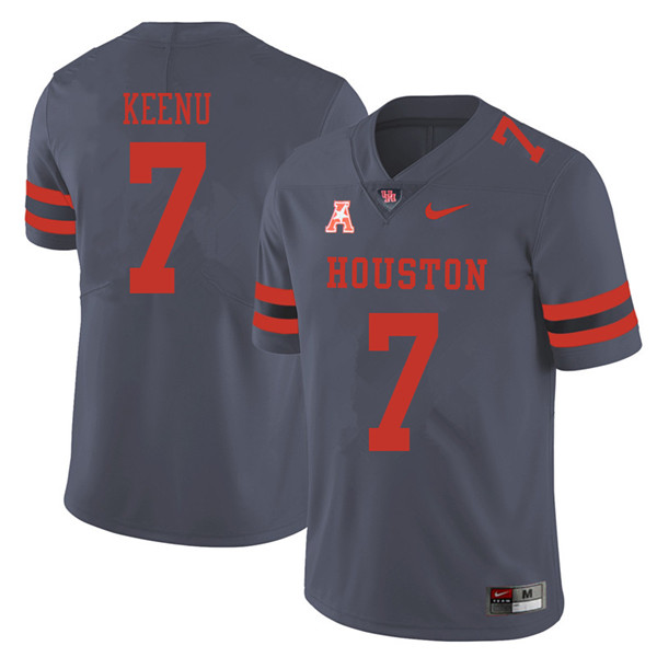 2018 Men #7 Case Keenum Houston Cougars College Football Jerseys Sale-Gray - Click Image to Close